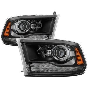 Dodge Ram Headlights - SPYDER - OEM Style - Black - `13-`17