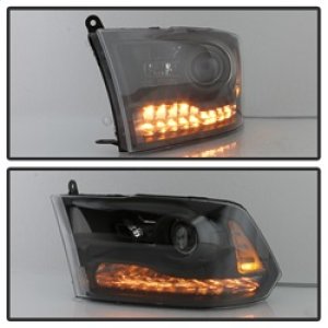 Dodge Ram Headlights - SPYDER - xTune Projector - Black - `13-`17