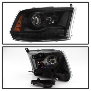 Dodge Ram Headlights - SPYDER - xTune Projector - Black - `13-`17