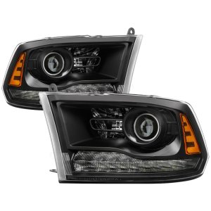 Dodge Ram Headlights - SPYDER - xTune Projector - Black - `13-`17