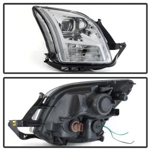 Ford Fusion Headlights - SPYDER - Light Bar DRL Projector - Chrome - `06-`09