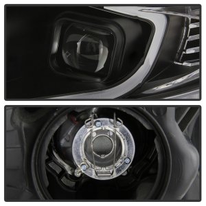 Acura TSX Headlights - SPYDER - Light Bar DRL Projector - Black - `09-`14