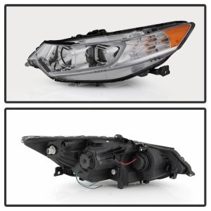 Acura TSX Headlights - SPYDER - Light Bar DRL Projector - Chrome - `09-`14