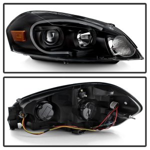 Chevrolet Impala Headlights - SPYDER - LED Light Bar - Black - `06-`13