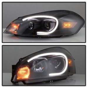 Chevrolet Impala Headlights - SPYDER - LED Light Bar - Black - `06-`13