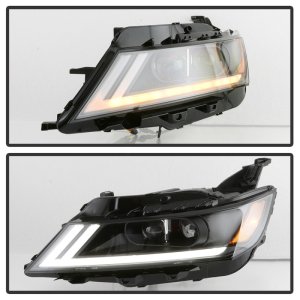 Chevrolet Impala Headlights - SPYDER - DRL Halogen Projector - Black - `14-`18