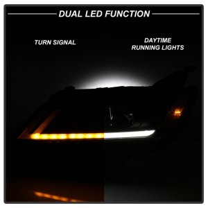 Chevrolet Impala Headlights - SPYDER - DRL Halogen Projector - Black - `14-`18