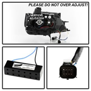 Chevrolet Impala Headlights - SPYDER - DRL Halogen Projector - Black - `14-`18