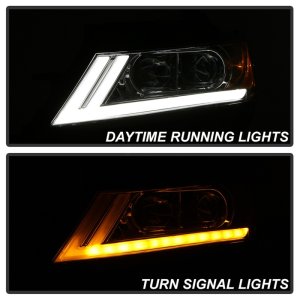 Chevrolet Impala Headlights - SPYDER - DRL Light Bar Projector - Chrome - `14-`18