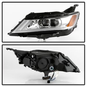 Chevrolet Impala Headlights - SPYDER - DRL Light Bar Projector - Chrome - `14-`18
