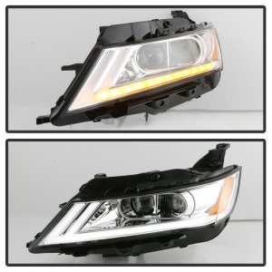 Chevrolet Impala Headlights - SPYDER - DRL Light Bar Projector - Chrome - `14-`18