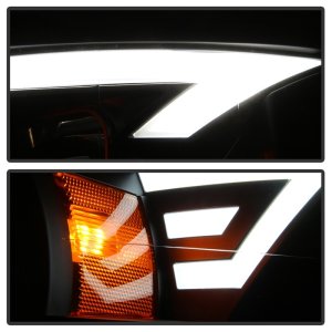 Ford F-150 Headlights - SPYDER - xTune DRL LED Light Bar Projector - Black - `15-`17