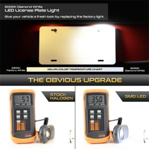 Honda Fit License Plate Bulb Assembly - SPYDER - XTune 5500K - White - `09-`18