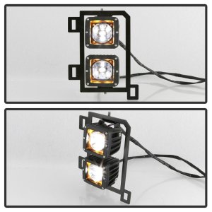 Dodge Ram 1500 Fog Light - SPYDER - Full LED w/Bracket and Universal Switch - Clear - `13-`18