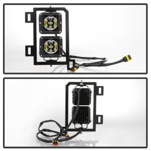 Dodge Ram 1500 Fog Light - SPYDER - Full LED w/Bracket and Universal Switch - Clear - `13-`18