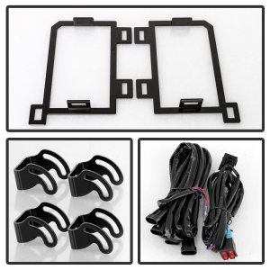 Dodge Ram 1500 Fog Light - SPYDER - Full LED w/Bracket and Universal Switch - Clear - `13-`18