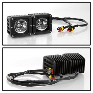 Dodge Ram 1500 Fog Light - SPYDER - Full LED w/Bracket and Universal Switch - Clear - `13-`18