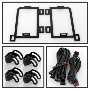 Dodge Ram 1500 Fog Light - SPYDER - Full LED w/Bracket and Universal Switch - Clear - `13-`18