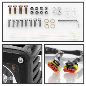 Dodge Ram 1500 Fog Light - SPYDER - Full LED w/Bracket and Universal Switch - Clear - `13-`18