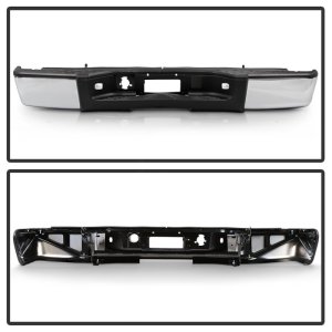 GMC Sierra 1500 Bumper - Rear - SPYDER - OEM Style Steel - Chrome - `07-`13