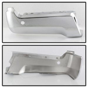 Ford F350 Bumper Cap - Rear Left - SPYDER - w/ Sensor Hole - Chrome - `17-`19 Ford F350 Bumper Cap - Rear Left - SPYDER - w/ Sensor Hole - Chrome - `17-`19