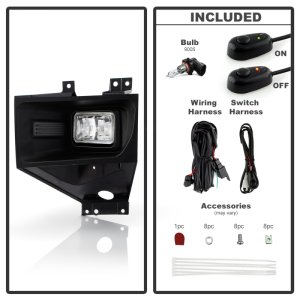 Ford F350 Fog Lights - SPYDER - LED with Switch - Clear - `17-`19