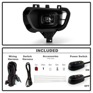 Ford Ranger Fog Lights - SPYDER - Full LED OEM Style w/Switch - Clear - `19-`23