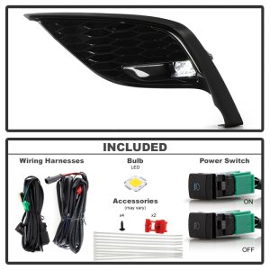 Toyota Camry Fog Lights - SPYDER - LED, OEM Style, w/OEM Switch - Clear - `21-`23