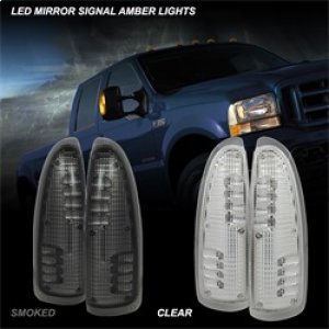 Ford Superduty F650 LED Mirror Signal Lens - SPYDER - Amber - Smoke - `03-`07