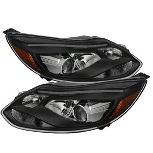 Ford Focus Projector Headlights - Front - SPYDER - xTune OE Style Projector (Halogen Model Only) - Black - `12-`14