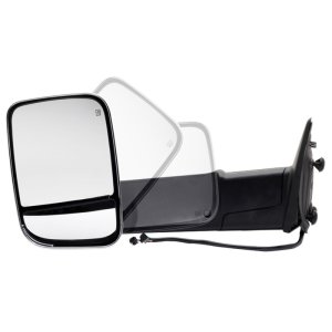 Dodge Ram 1500 Side Mirror - Left - SPYDER - Manual Extendable, Power Heated/Adjustable, LED Turn Signal, Chrome Housing - Chrome - `09-`10