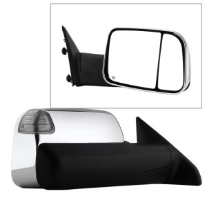 Ram 1500 Side Mirror - Right - SPYDER - Manual Extendable + Power Heated/Adjustable + LED Turn Signal + Chrome Housing - Chrome - `11-`12