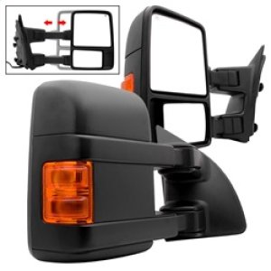 Ford F-350 Super Duty Towing Mirrors - Left + Right - SPYDER - xTune G2, Power Heated, Amber LED Turn Signal, Telescoping - `99-`07