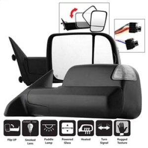 Ram 1500 Side Mirrors - Left + Right - SPYDER - xTune Manual Extendable, Power Heated/Adjustable, LED Turn Signal - `11-`12