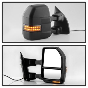 Ford Super Duty Side Mirrors - SPYDER - Telescoping Manual with LED - Smoke - `99-`07 Ford Super Duty Side Mirrors - SPYDER - Telescoping Manual with LED - Smoke - `99-`07