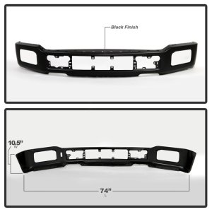 Ford F150 Bumper - Front - SPYDER - w/Fog Lights Hole - Black - `18-`20