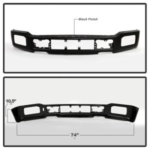 Ford F150 Bumper - Front - SPYDER - w/Fog Lights Hole - Black - `18-`20