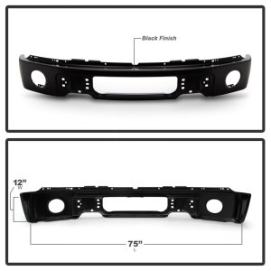 Ford F150 Bumper - Front - SPYDER - w/Fog Light Hole - Black - `09-`14