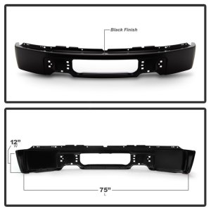 Ford F150 Bumper - Front - SPYDER - w/o Fog Light Hole - Black - `09-`14