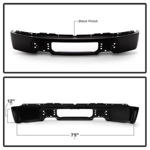 Ford F150 Bumper - Front - SPYDER - w/o Fog Light Hole - Black - `09-`14
