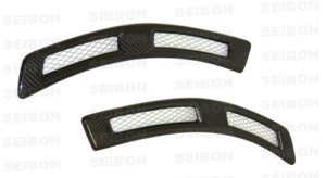Mitsubishi Lancer Fender Ducts - Seibon - Carbon Fiber - `08-`15 Mitsubishi Lancer Fender Ducts - Seibon - Carbon Fiber - `08-`15