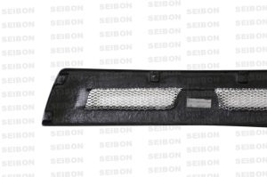 Mitsubishi Lancer Grille - Front - Seibon - Shaved Emblem - Carbon Fiber - `08-`15