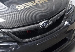 Subaru WRX STI Front Grille - Seibon - Carbon Fiber - `11-`14 Subaru WRX STI Front Grille - Seibon - Carbon Fiber - `11-`14