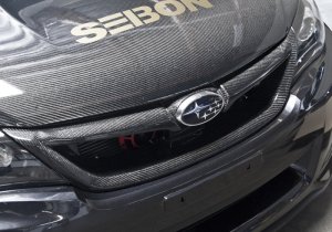 Subaru WRX STI Front Grille - Seibon - Carbon Fiber - `11-`14 Subaru WRX STI Front Grille - Seibon - Carbon Fiber - `11-`14