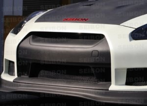 Nissan Skyline R35 GTR Grill - Front - Seibon - OEM Carbon Fiber - Carbon Fiber - `09-`10