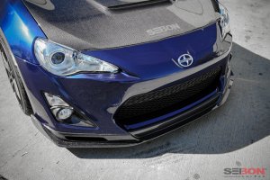 Scion FR-S Front Lip - Seibon - KC Style, 3K 2x2 Twill Carbon Fiber, Gloss Clearcoat - Carbon Fiber - `13-`16