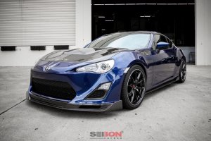 Subaru BRZ Front Lip - Seibon - KC Style, 3K 2x2 Twill Carbon Fiber, Gloss Clearcoat - Carbon Fiber - `12-`13