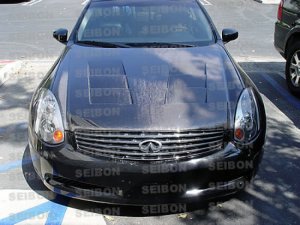Infiniti G35 Hood - Seibon - TS Carbon Fiber - Carbon Fiber - `03-`07