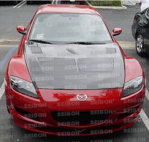 Mazda RX8 Hood - Seibon - TSII Carbon Fiber - Carbon Fiber - `04-`08