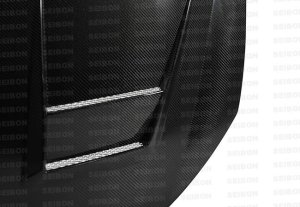 Volkswagen Golf Hood - Seibon - DV-style, Shaved Emblem - Carbon Fiber - `10-`14